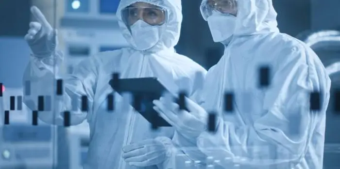 Laminar Flow Cabinet in a cleanroom